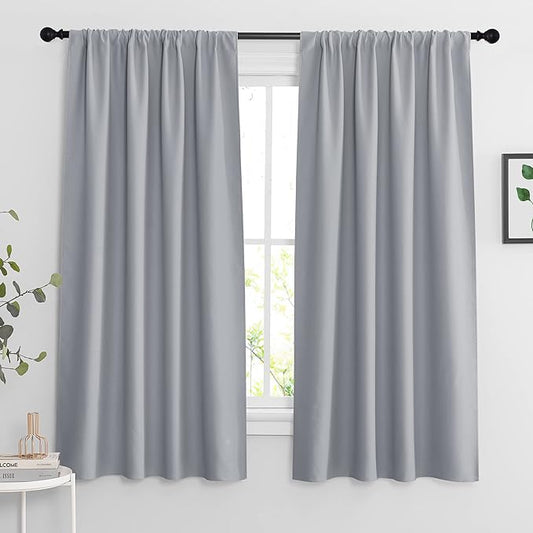 RYB HOME Blackout Curtains for Small Window, Thermal Insulated Kitchen Curtains by RYBHOME