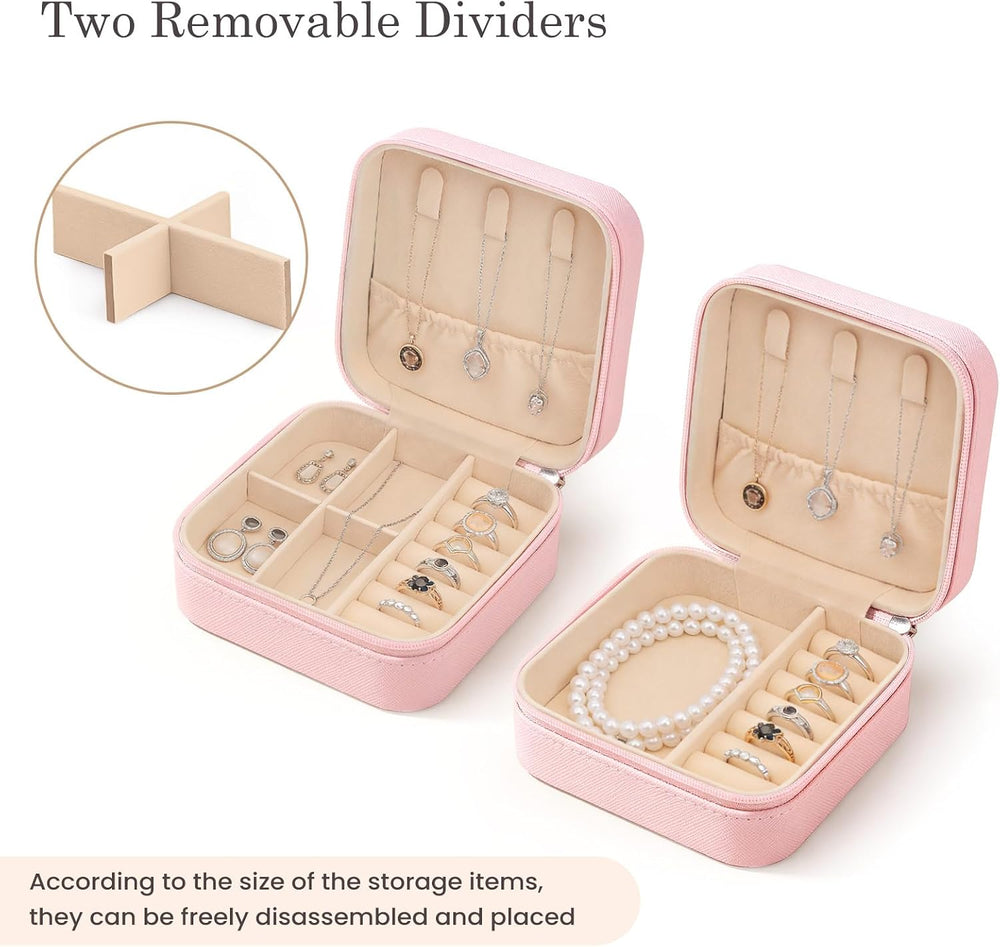Easytle 24 Pcs Travel Jewelry Box Exquisite Travel Jewelry Case Portable Jewe...