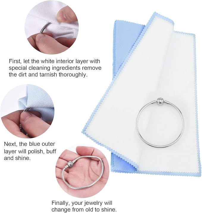 SEVENWELL Silver Polishing Cloth, Jewelry Cleaner Cloth - Image 5