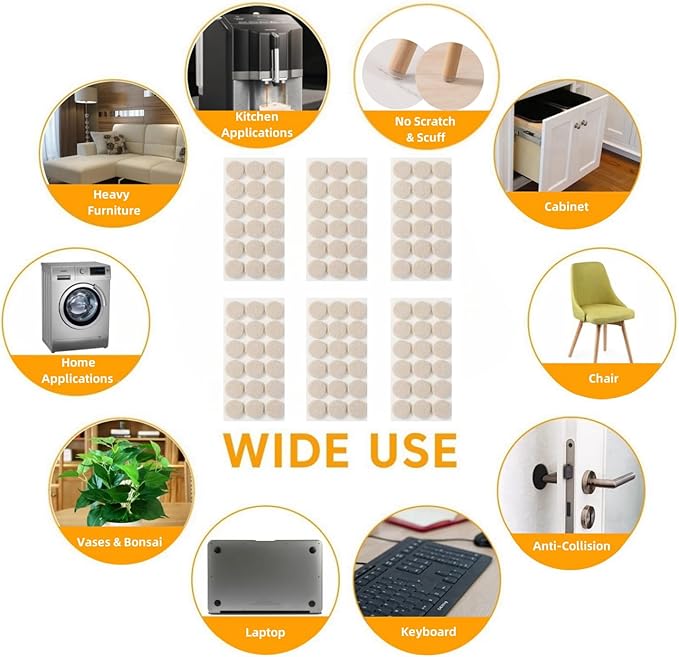 Furnigear Felt Furniture Pads for Hardwood Floors - Image 6