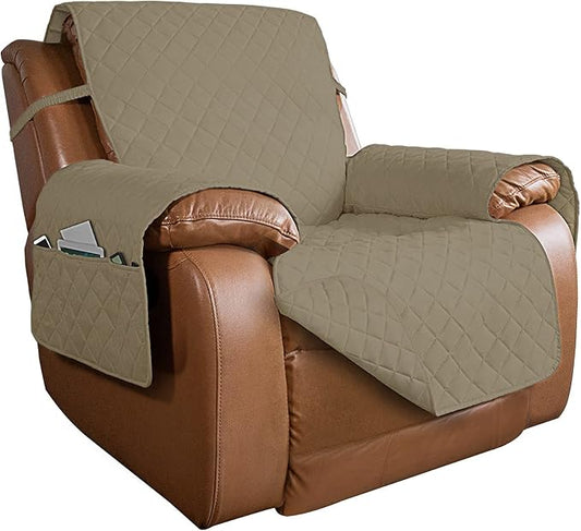 PureFit Reversible Quilted Sofa Cover, Water Resistant Slipcover Furniture by PureFit