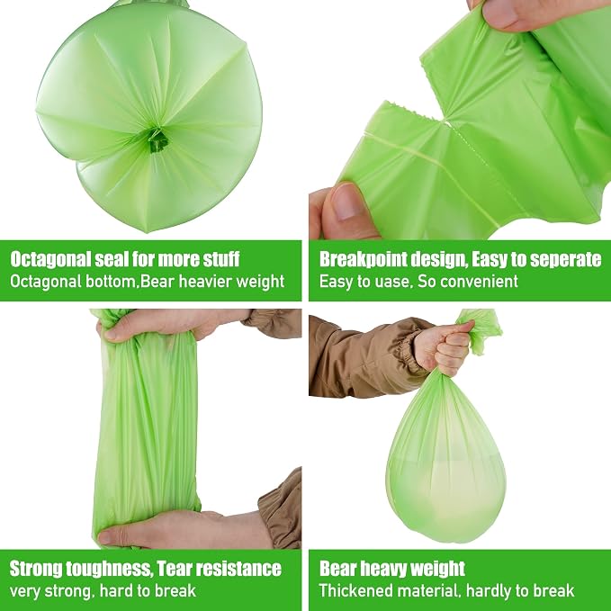 Compost Bags, 8 Gallons, Extra Thick 0.87 Mils, Biodegradable Food scrap waste - Image 3