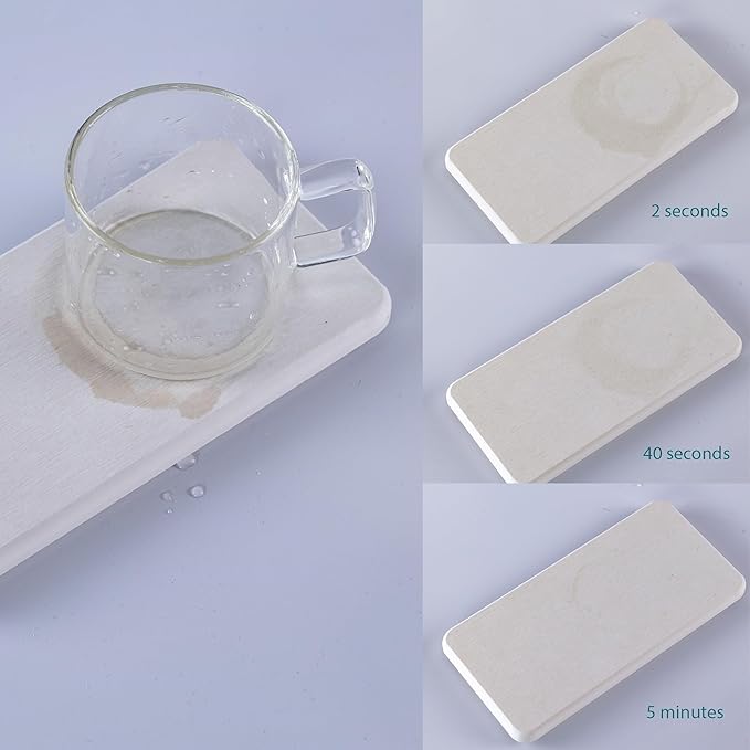 2 Pcs Water Absorbing Stone Trays, Kitchen/Bathroom Sink Soap Dish, Diatomite - Image 4
