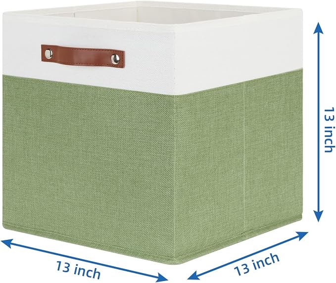 Temary 13 Inch Cube Storage Bin 4 Pack Fabric Storage Cubes Fabric Storage Bin