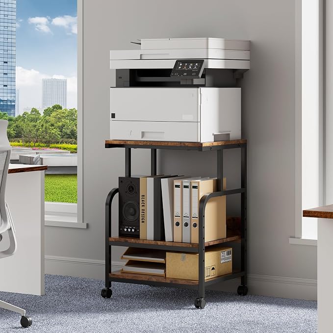 Warmiehomy Printer Stand, 20×16×28'' Printer Table by WarmieHomy