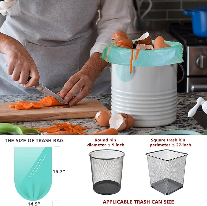 1.2 Gallon Small Trash Bags Garbage Bags, AYOTEE Mini Compostable Strong - Image 2