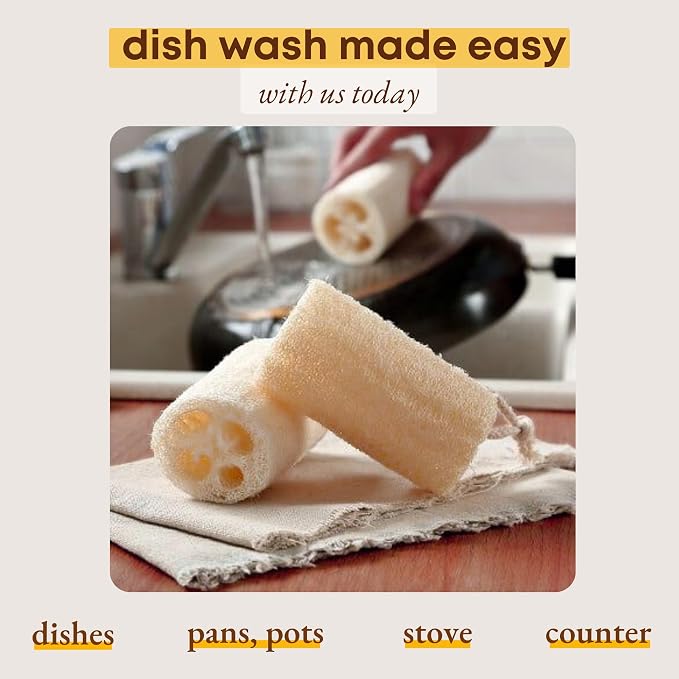 Natural Loofah Dish Sponge - Image 6