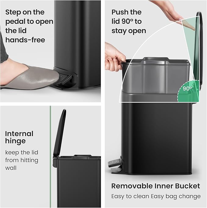 Cesun Small Bathroom Trash Can - Image 5