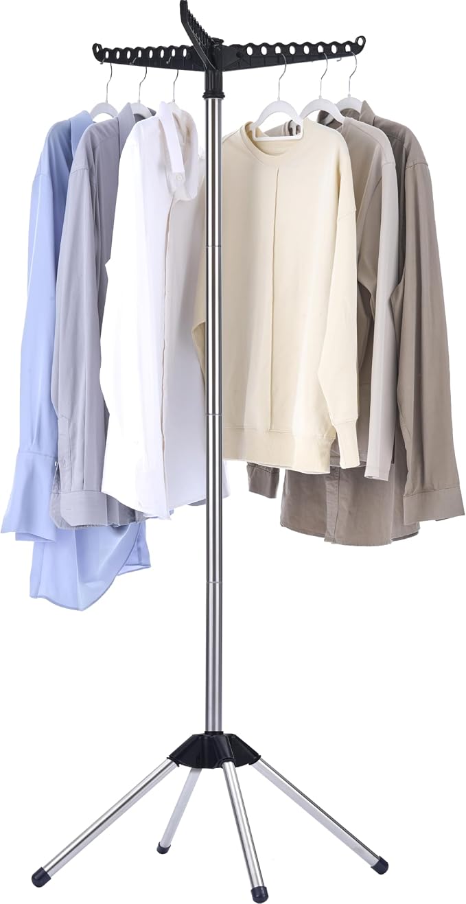 Clothes Drying Rack Foldable, 59 inch Tripod Laundry Drying Rack Indoor by Unknown