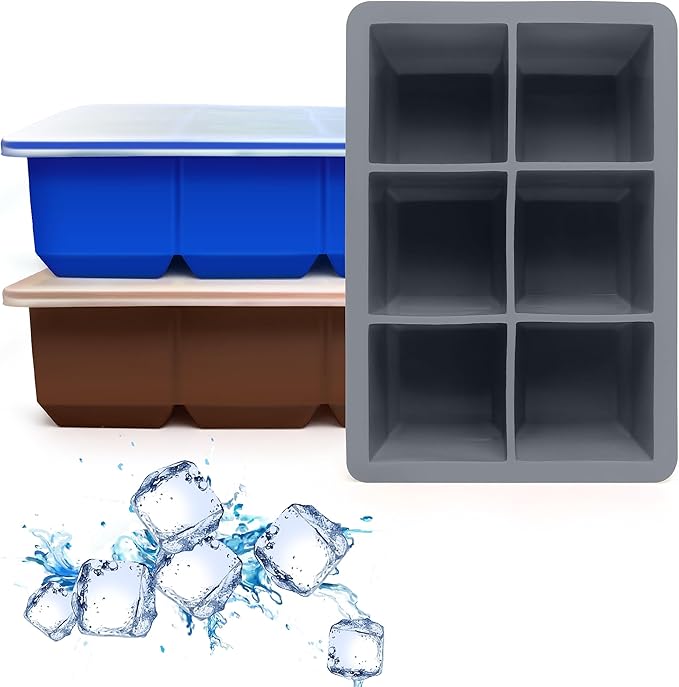 Silicone Ice Cube Trays 3 Pack by Excnorm