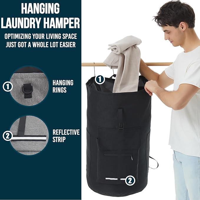 Laundry Backpack Bag, 115L Extra Large Laundry Bag - Image 4