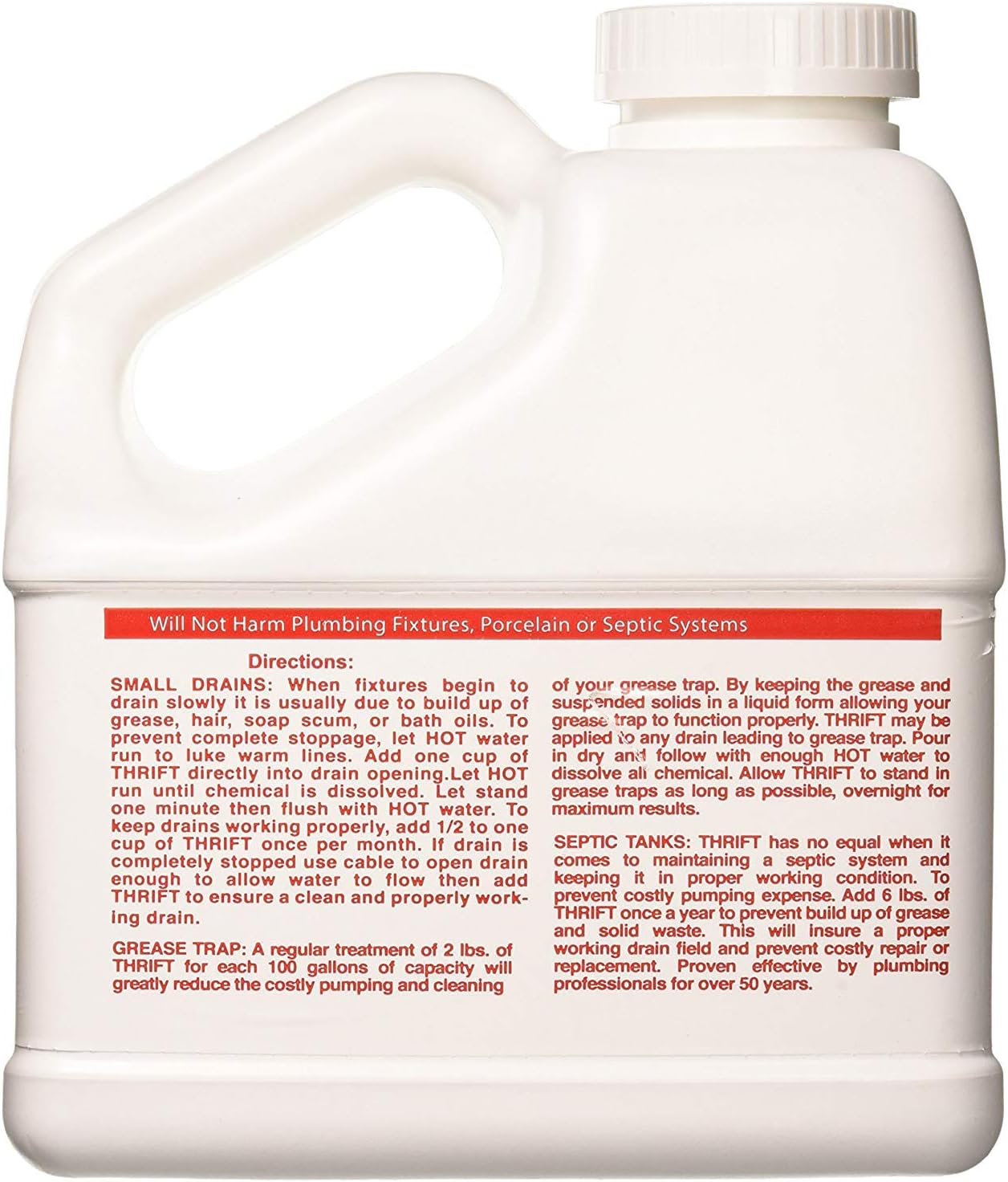 THRIFT FBA_T-600 T-600 Alkaline Based 6 lb. Granular Drain Cleaner, White (Тwо Расk)