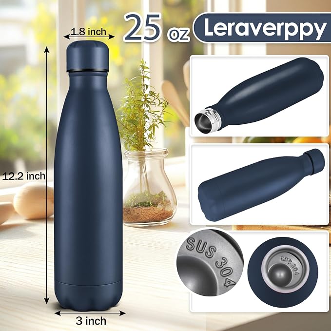 25oz Cola-Bottle Shaped Stainless Steel Leak-proof Water Bottle, Double Wall - Image 2