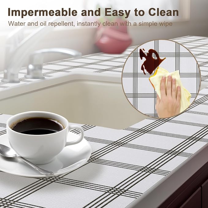 OcePor Non-Adhesive Drawer and Shelf Liner 24IN x 20FT，Non Slip Cabinet and - Image 3