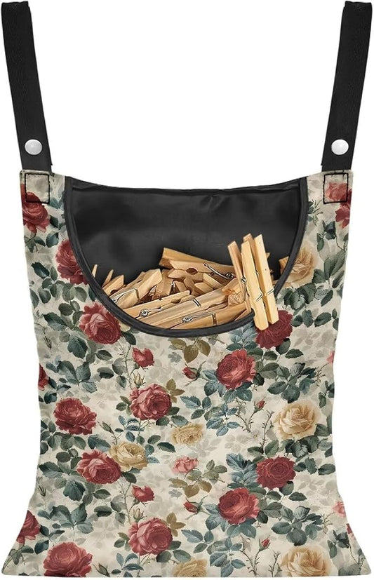 2 Pcs Rose Clothespin Laundry Bag, Clothes Lines by Unknown