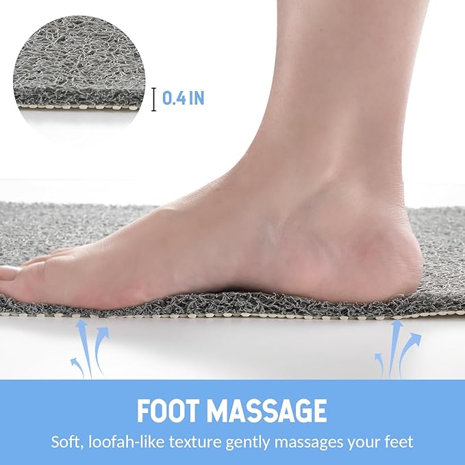 Non-Slip Bathtub Mat, Anti Slip Shower Mat, Fast Drying Bathtub Mats, Foot - Image 5