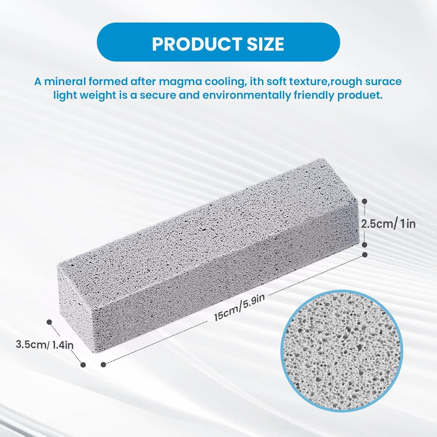 Riuja 30 Pack Pumice Stone Toilet Bowl Cleaner, Pumice Scouring Stick | Pumice Stone for Cleaning Limescale, Hard Water Stains & Rust from Toilets, Tubs, Grills, Pools and More