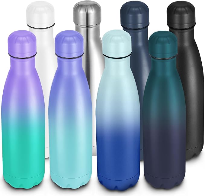 17oz Cola-Bottle Shaped Stainless Steel Leak-proof Water Bottle, Double Wall by Unknown