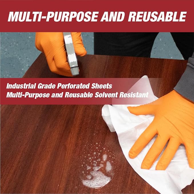 26029 Prep Wipe WHITE Lint Free Cleaning Towels Pack of 300 Sheets, Perforated - Image 5