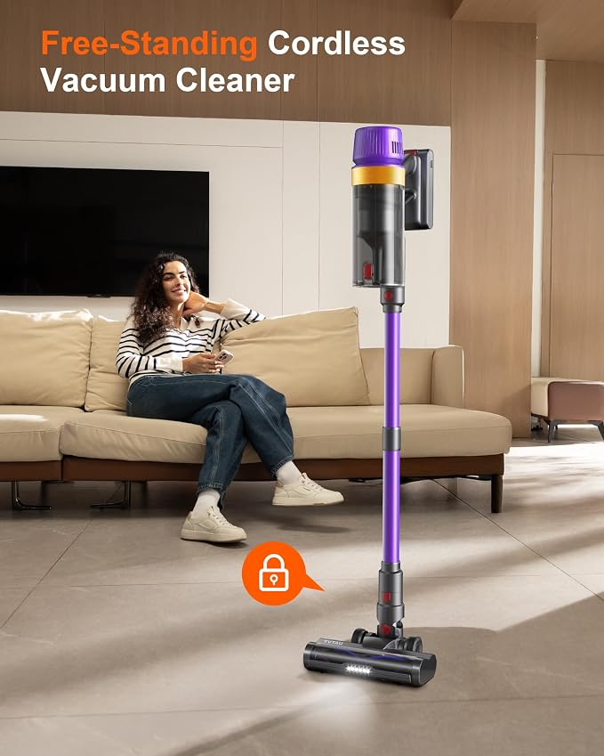 Cordless Vacuum Cleaner, 580W 50KPA 70Mins Upgraded Stick Vacuum Cleaners - Image 4
