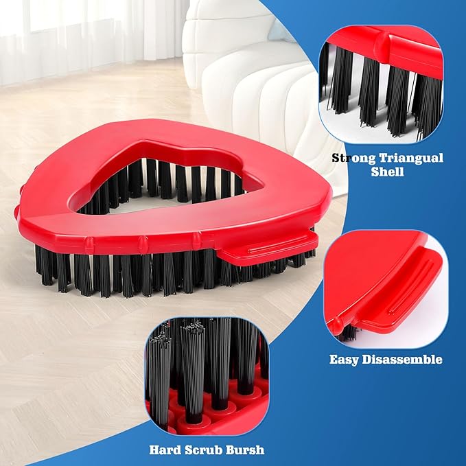 2 Pcs Mop Scrub Brush Head and 1 Mop Base Part Replacement - Image 4