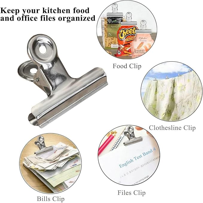 18 Pack Stainless Steel Chip Bag Clips Heavy Duty Food Bags Clamp Clips - Image 5