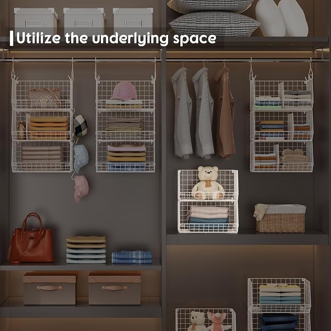 5 Tier Extra Large Closet Hanging Shelves - Image 5