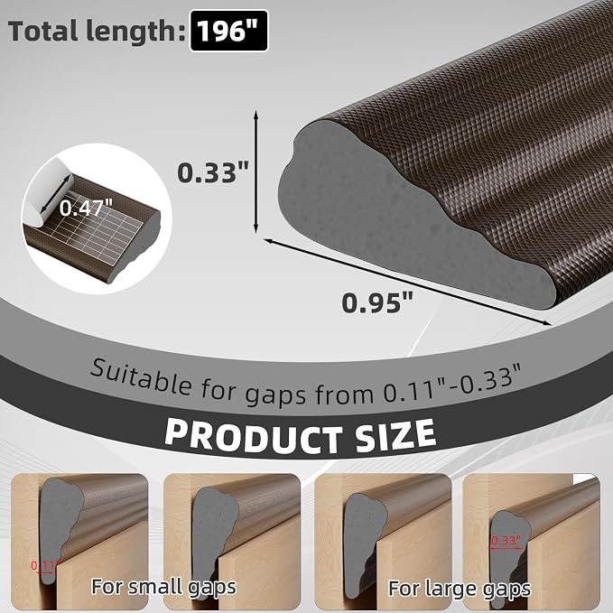 196" Wedge Weather Stripping Door Seal Strip - Image 2