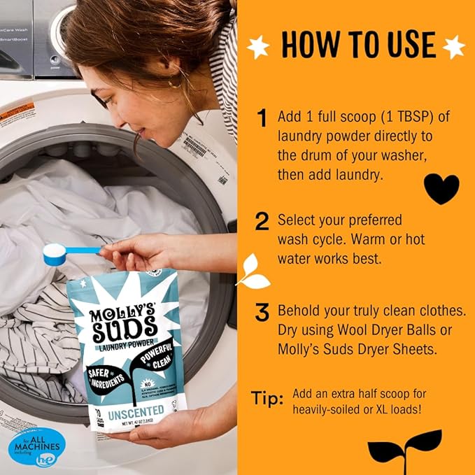 Molly's Suds Original Laundry Detergent Powder | Clean Laundry Detergent Powder - Image 6