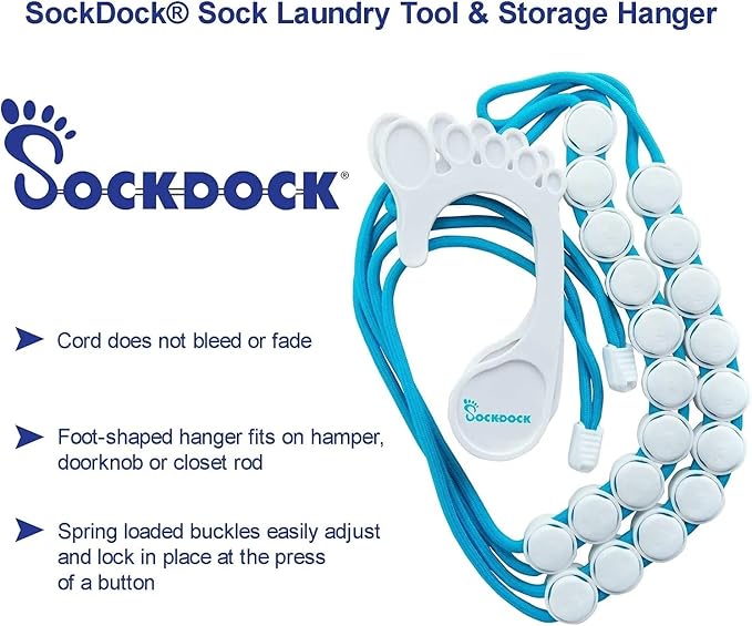 Sock Laundry Solution for Washing Drying & Storing Socks in Pairs, Clip & Hold - Image 8