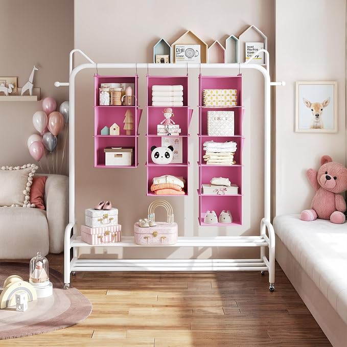 YOUDENOVA Hanging Closet Organizer, 5-Shelf Closet Hanging Storage Shelves - Image 5