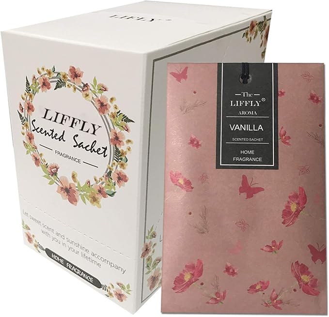 14 Packs Vanilla Scented Sachets by LIFFLY
