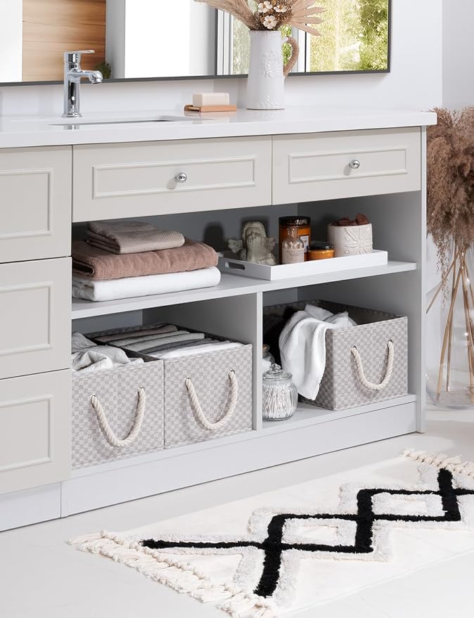 StorageWorks Storage Baskets for Shelves, Foldable Fabric Closet Storage Bins - Image 7