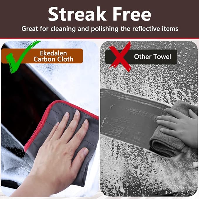 Microfiber Cleaning Cloth Lint Free Glass Cleaner Window Polishing Streak Free - Image 5