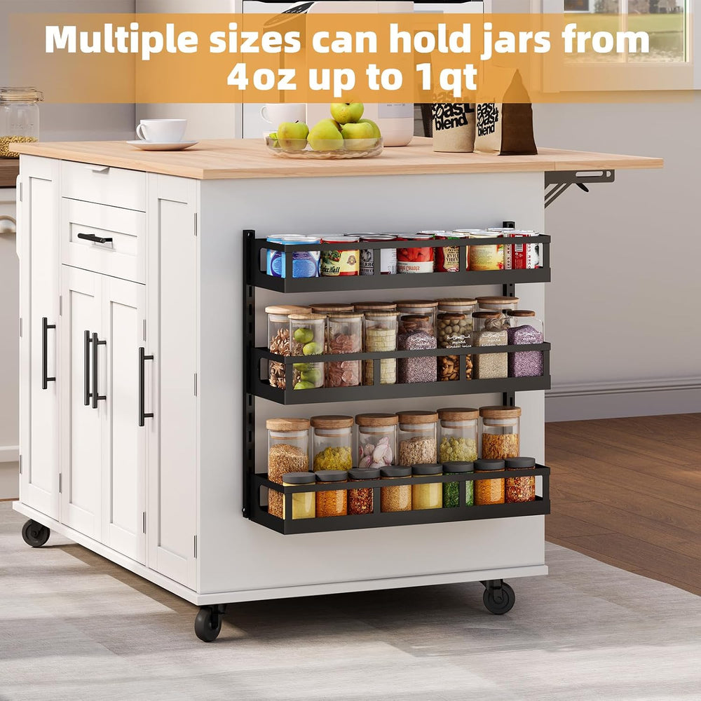 X-cosrack Wall Mount Spice Rack Organizer 5 Tier Height-Adjustable Hanging Sp...