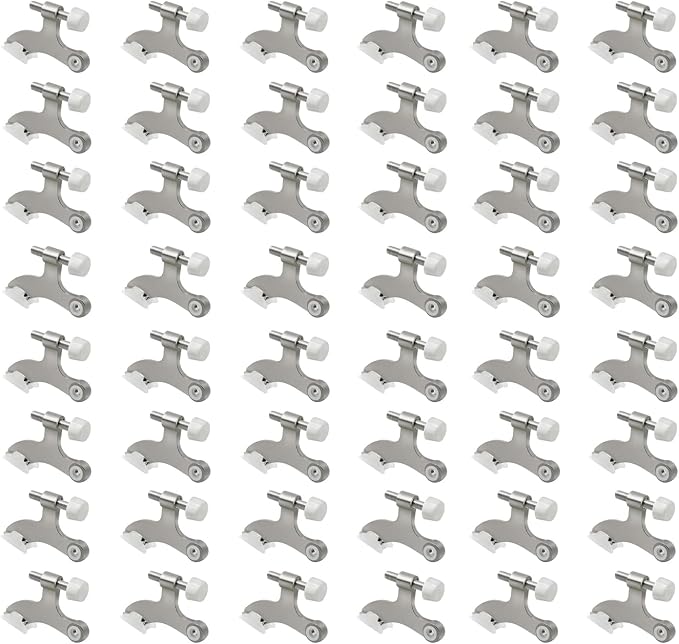 48 Pack Hinge Pin Brushed Nickel Door Stopper, Adjustable Heavy Duty Hinge Pin by SUNTAI