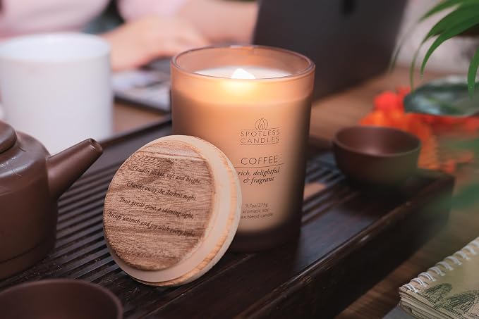 Coffee Candle - 9.7oz Frosted Jar Candles - Image 9
