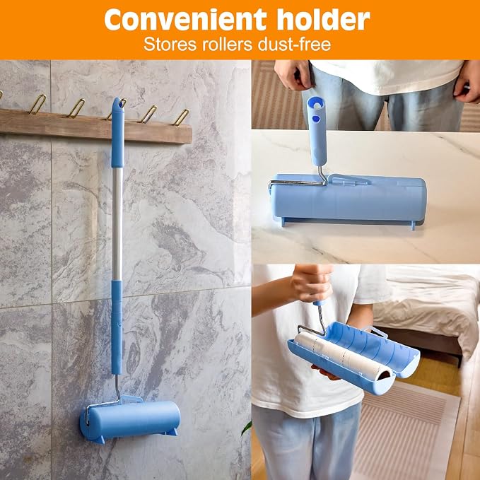 Large Lint Rollers for Pet Hair Extra Sticky, 9.45''/6.3"Pet Hair Removal Tool - Image 8