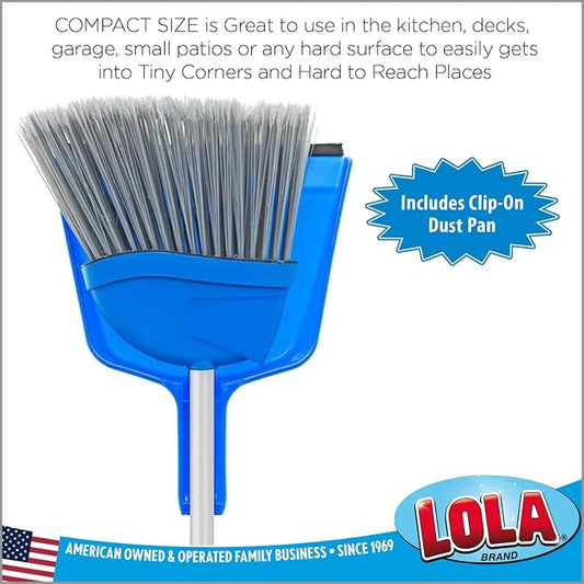 Angle Broom w/Dustpan, 9.25" W Head, Smaller Style- Made w/Recycled Soda - Image 2