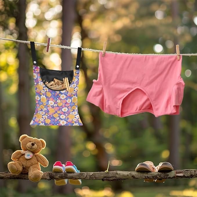 Clothespin Bag with Hanging Rope - Image 3