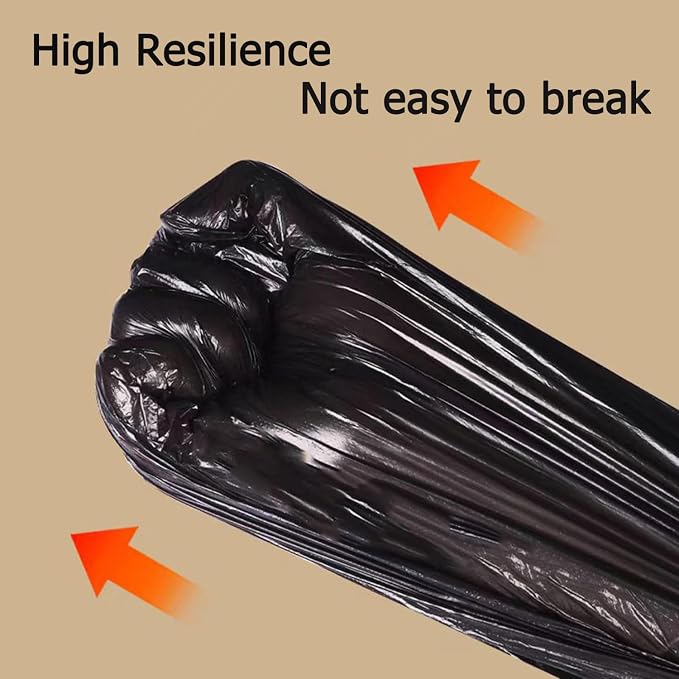Large Black Trash Bags 20-21 Gallon Drawstring Garbage Bags, Measuring 28x 33.8 - Image 3