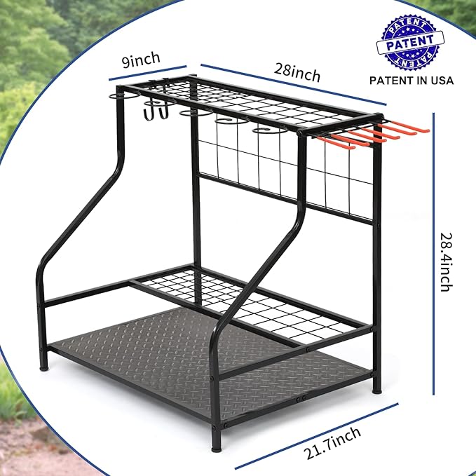 Garden Tool Organizer for Garage, Garden Tool Rack, Yard Tool Holder for Garage - Image 7