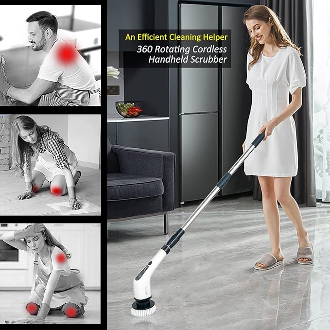 Electric Spin Scrubber, FARI Shower Cleaning Brush - Image 2