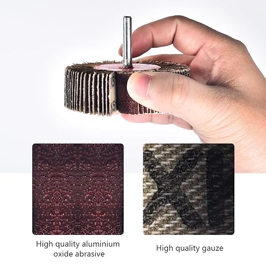24Pcs Abrasive Flap Wheel Sander Set 80 Grit Sanding Flap Wheels Abrasive Flap - Image 4