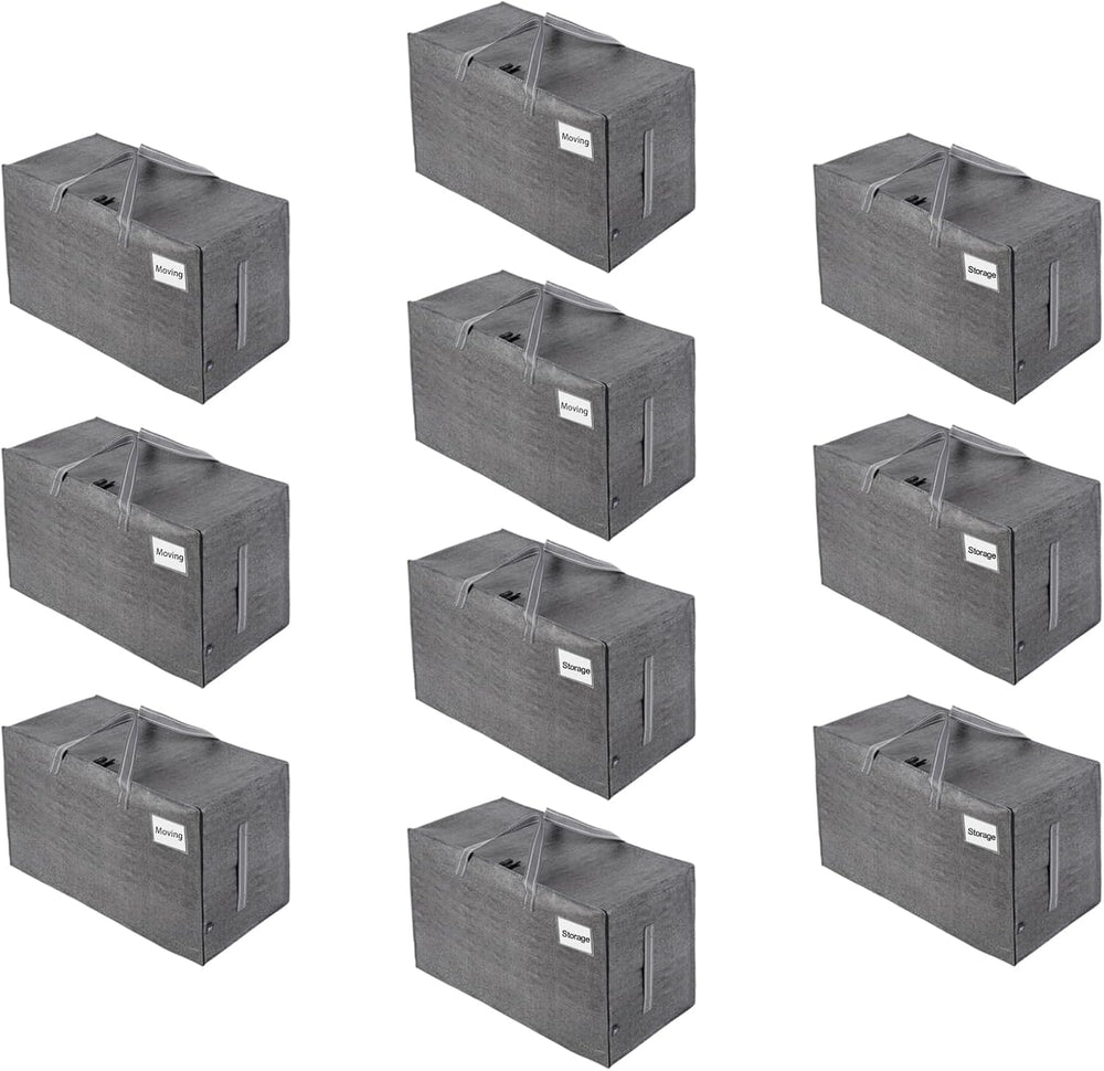 VENO 10 Pack Moving and Storage Bags, Heavy Duty, Alternative to Moving Boxes
