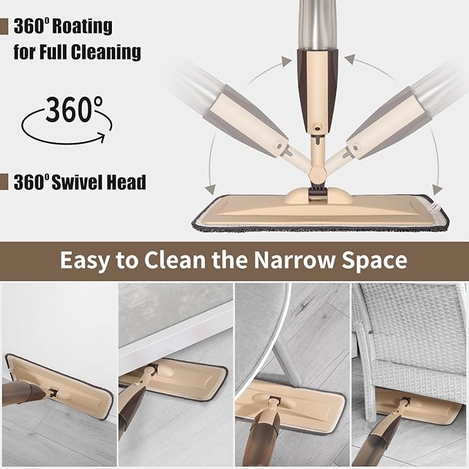 Mops for Floor Cleaning, 50 inch Spray Mop - Image 3