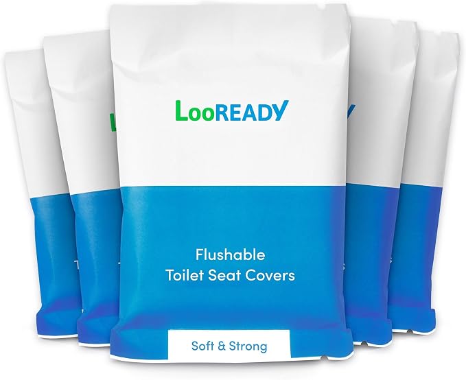 Individually Wrapped Toilet Seat Covers Disposable Flushable by LooREADY