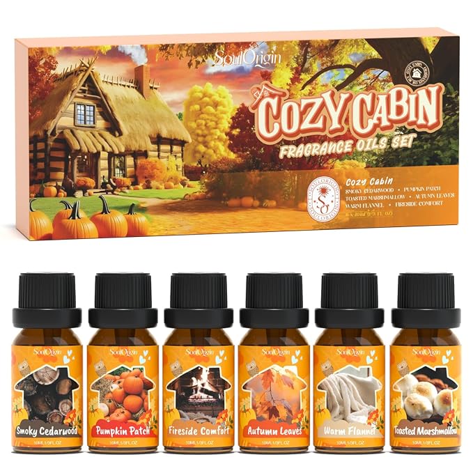 Fall Cozy Cabin Fragrance Oils Set, Essential Oil by SoulOrigin