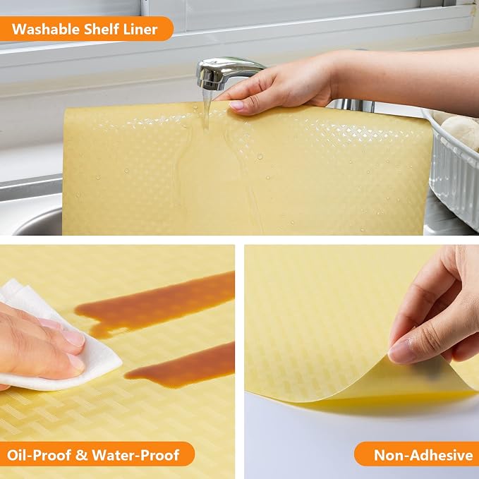 Shelf Liners for Kitchen Cabinets Refrigerator Liners Waterproof Kitchen - Image 4