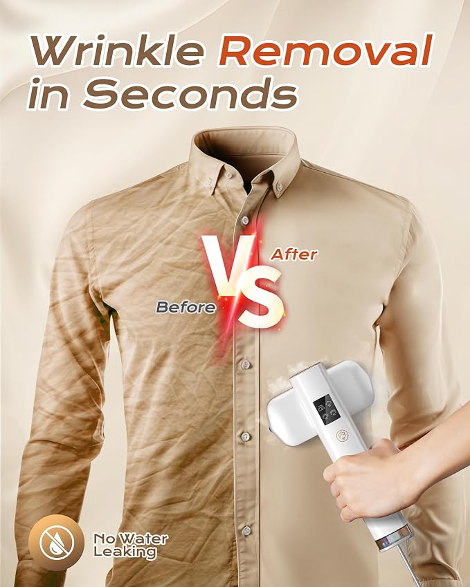 Dovety Steamer for Clothes, Portable Handheld Travel Steamer, Clothing Wrinkles - Image 3